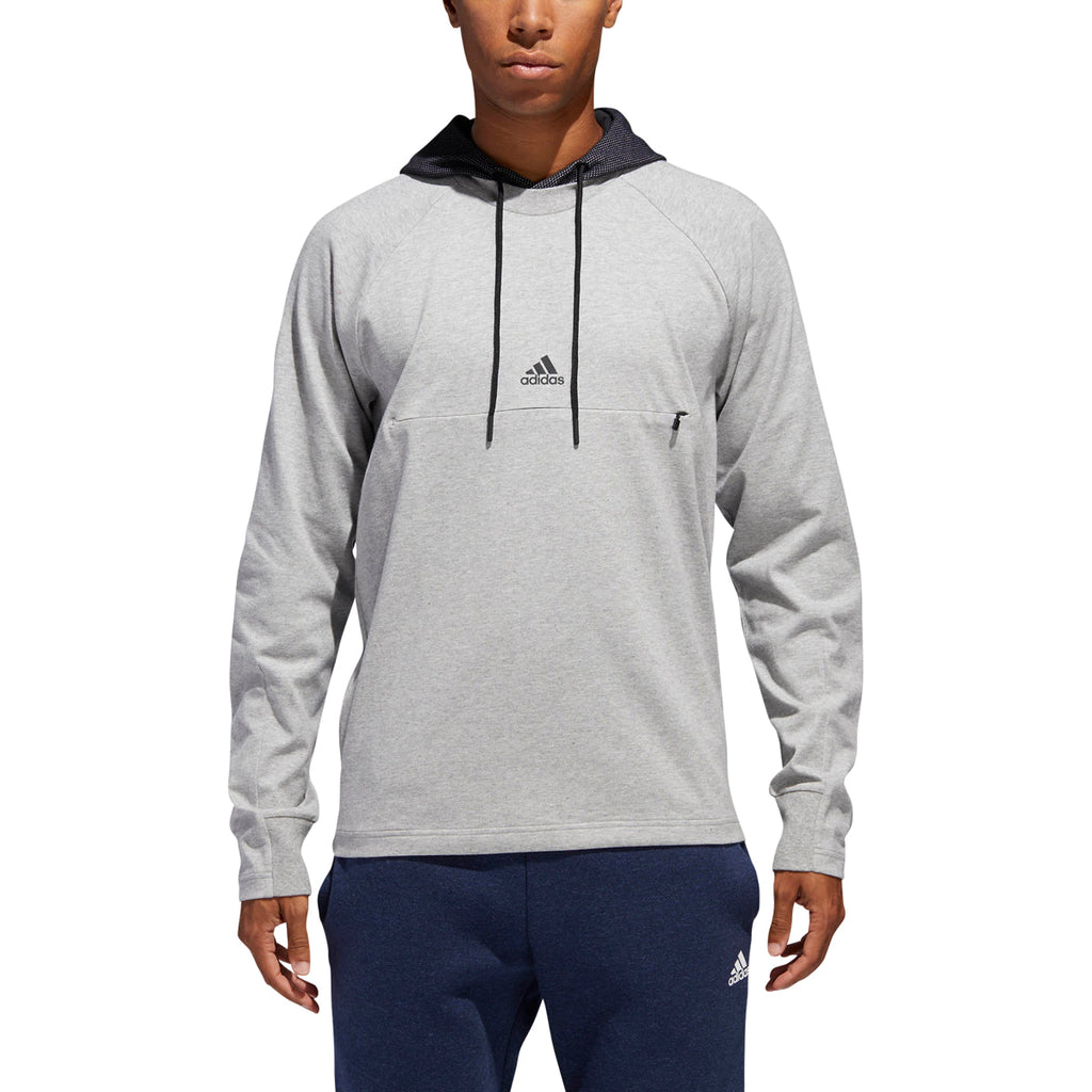 Adidas Men's Athletics Sport 2 Street Lifestyle Pullover Hoodie Grey-Black