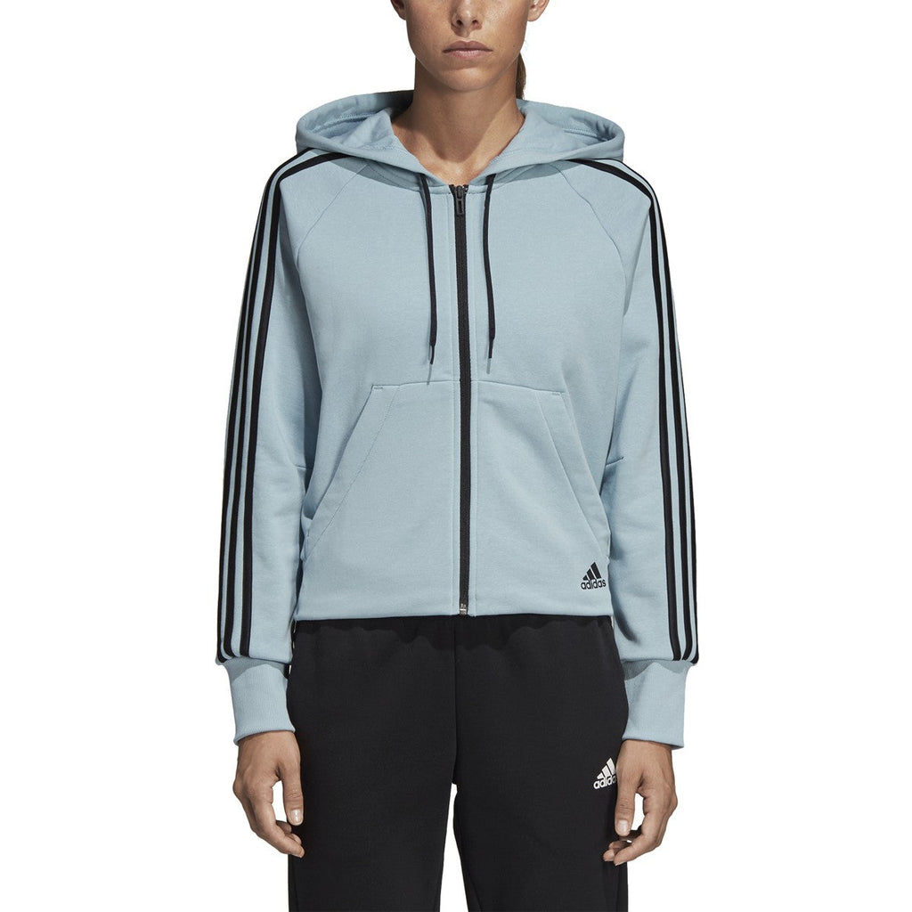 Adidas Women's Athletics Must Have 3-Stripes French Terry Hoodie Ash Grey