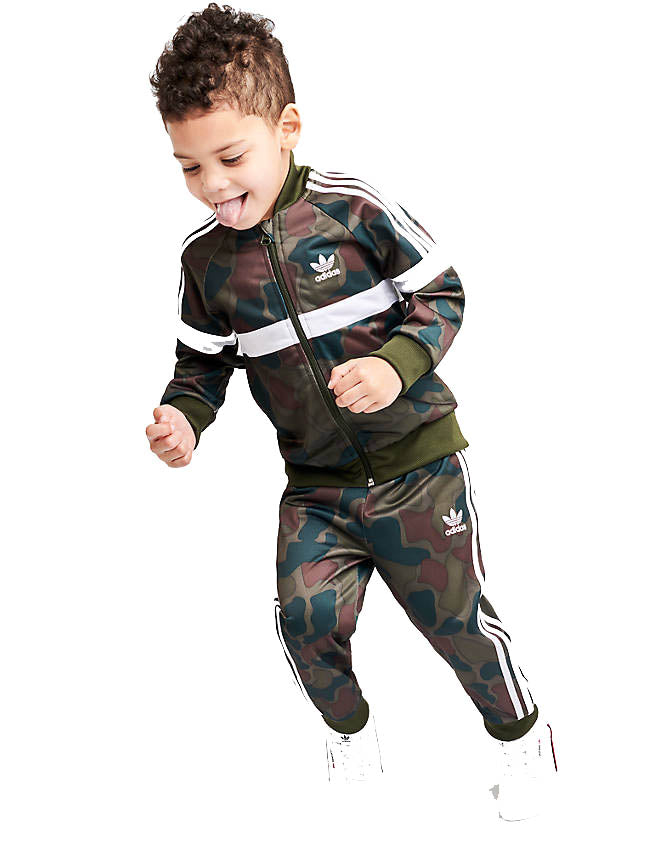 Adidas Orginals Toddlers Full Zip Track Suit Camo Multicolor