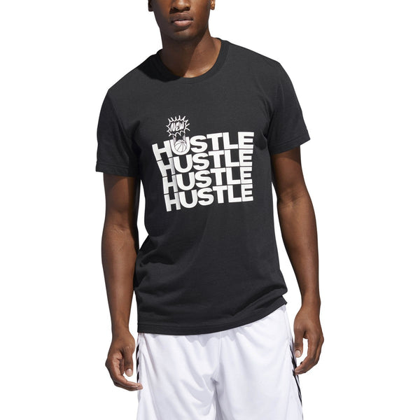 Adidas  Men's New Hustle Graphic Tee Black