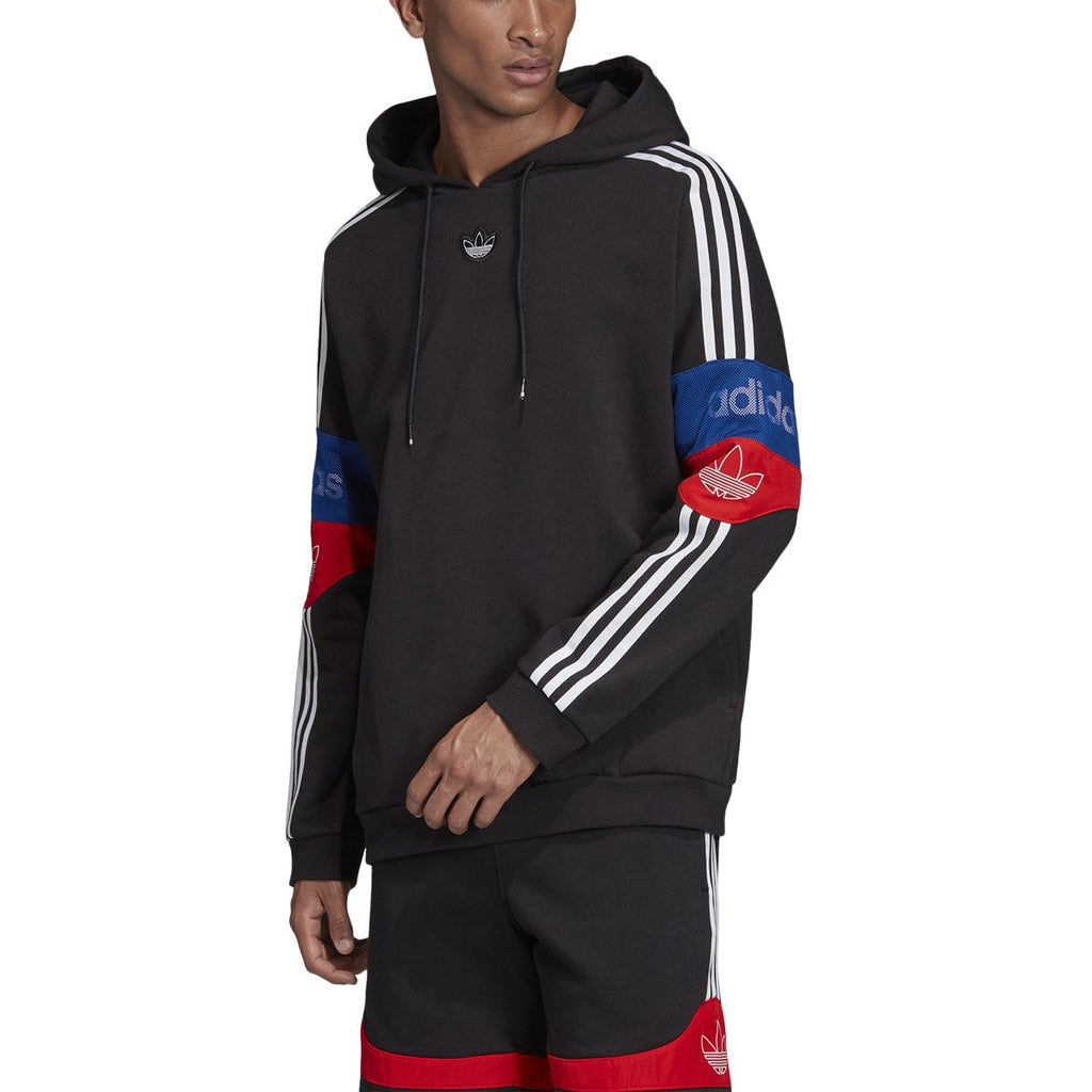 Adidas Men\'s Originals Team Signature Trefoil Hoodie Black-White – Sports  Plaza NY