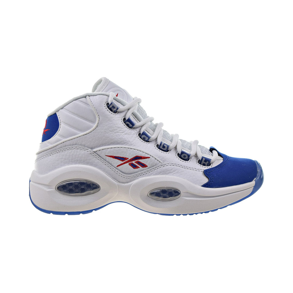 Reebok Question Mid "Double Cross" Men's Shoes White-Collegiate Royal-Primal Red
