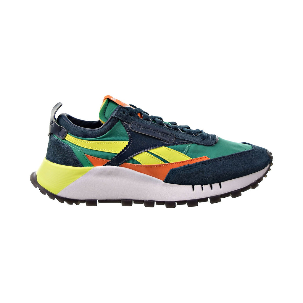 Reebok Classic Leather Legacy Men's Shoes Mineral Blue-Court Green-Solar Yellow