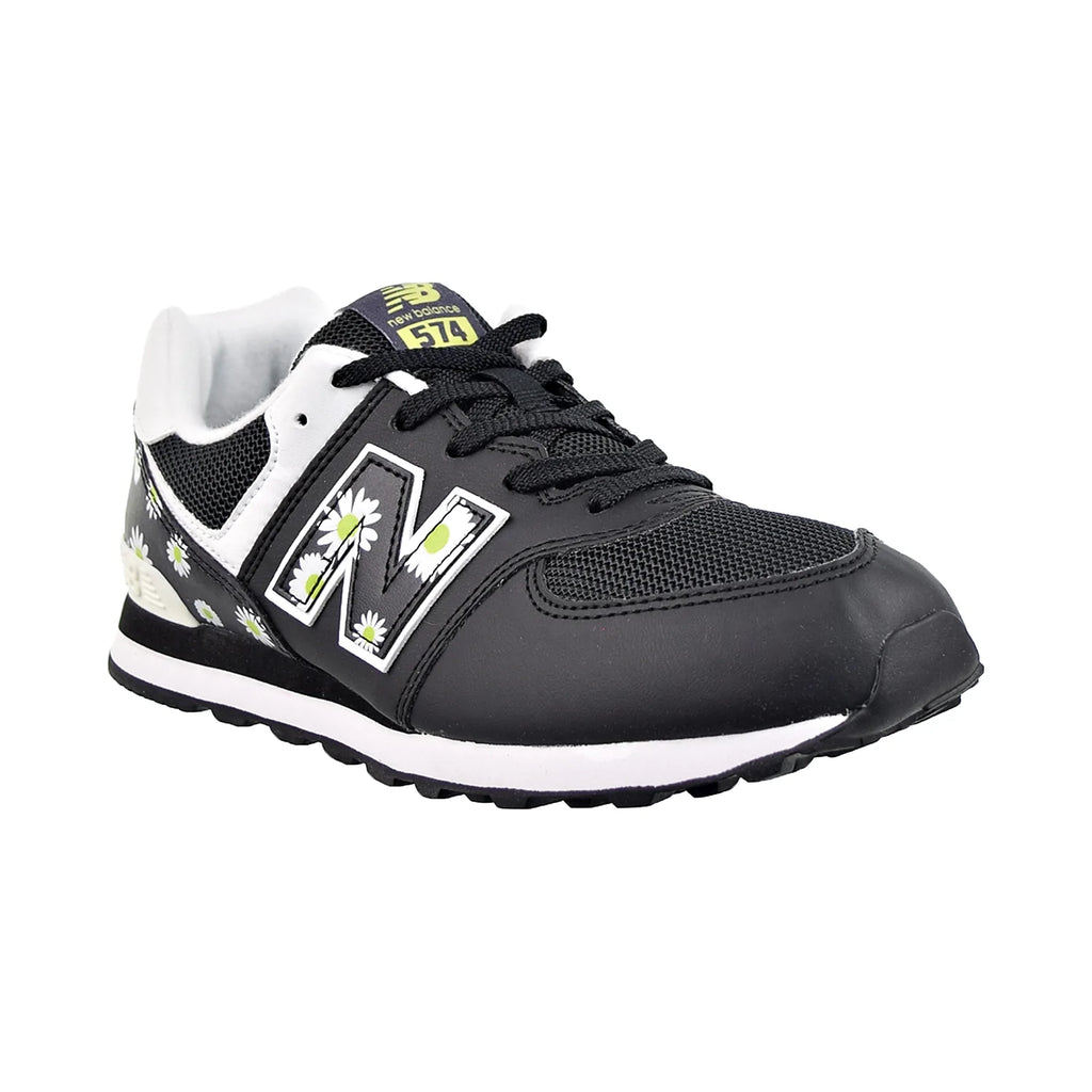 New Balance 574 Big Kids' Shoes Black-White