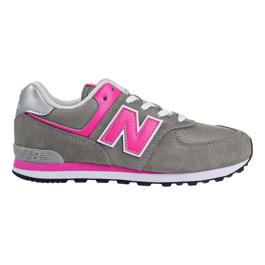 New Balance 574 Core Big Kid's Shoes Grey/Pink