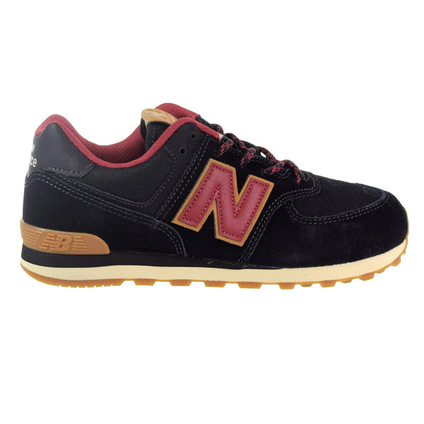 New Balance 574 Suede Big Kids' Shoes Black/Earth Red