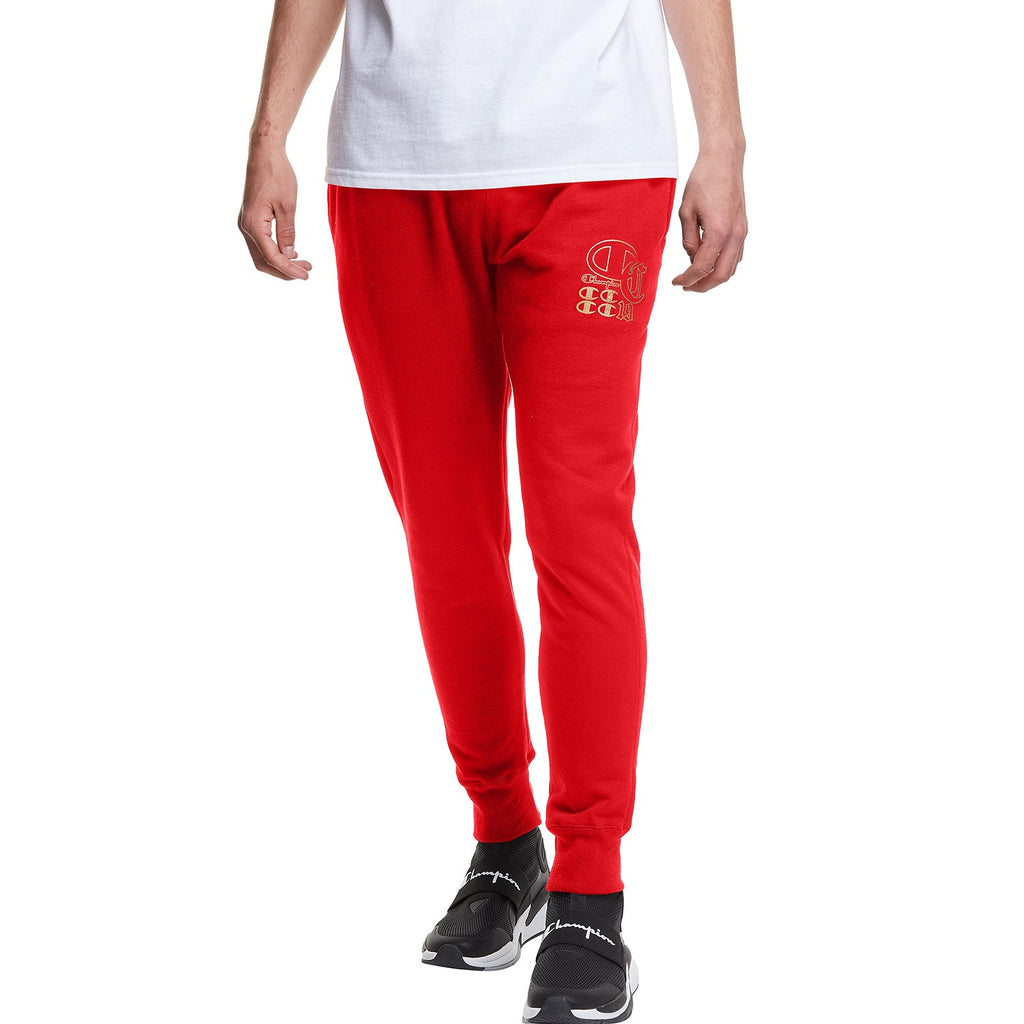 Champion Men's C19 Weave Jogger Pants Red/White/Gold – Sports Plaza NY