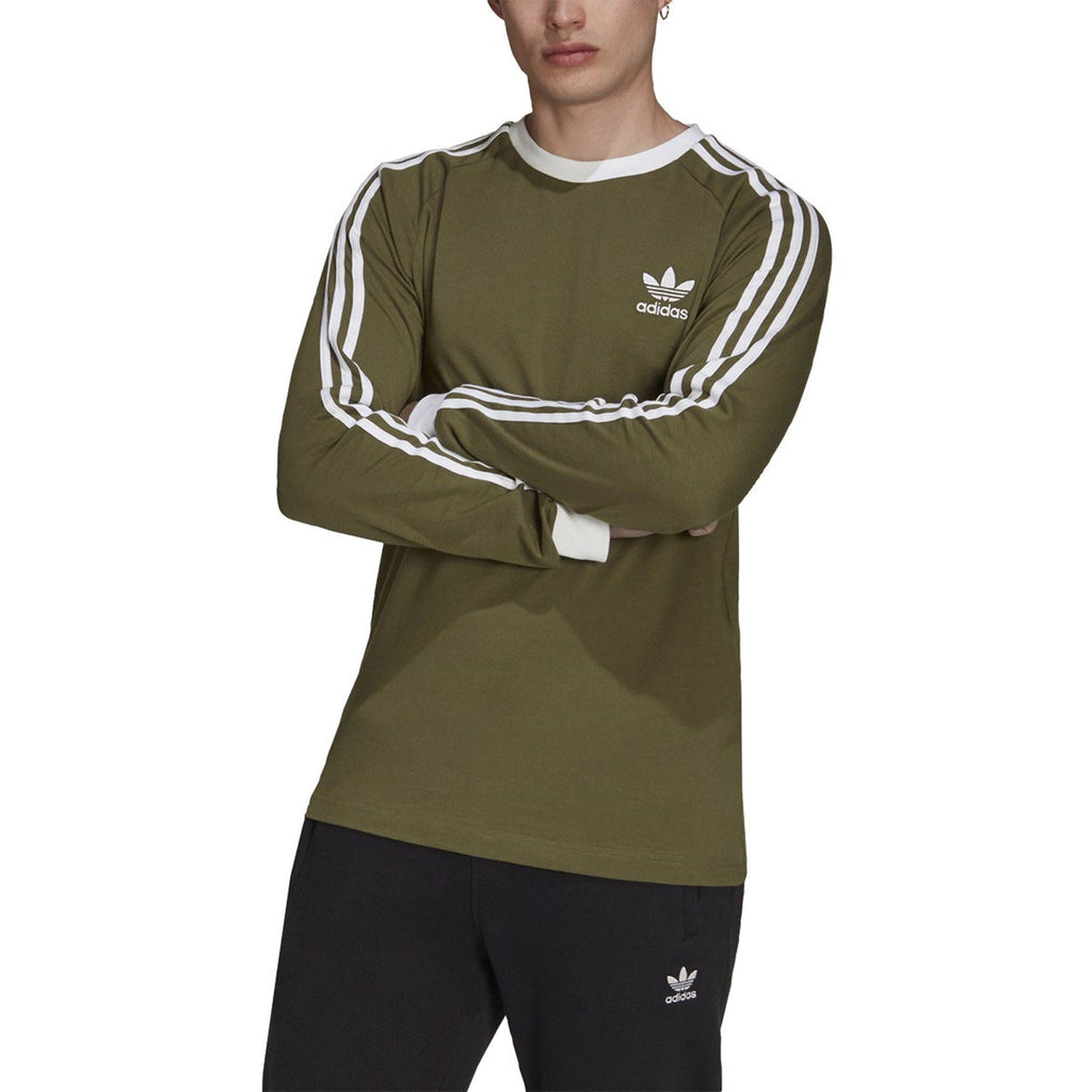 Adidas Adicolor Men's Classics 3-Stripes Long Sleeve Tee Olive