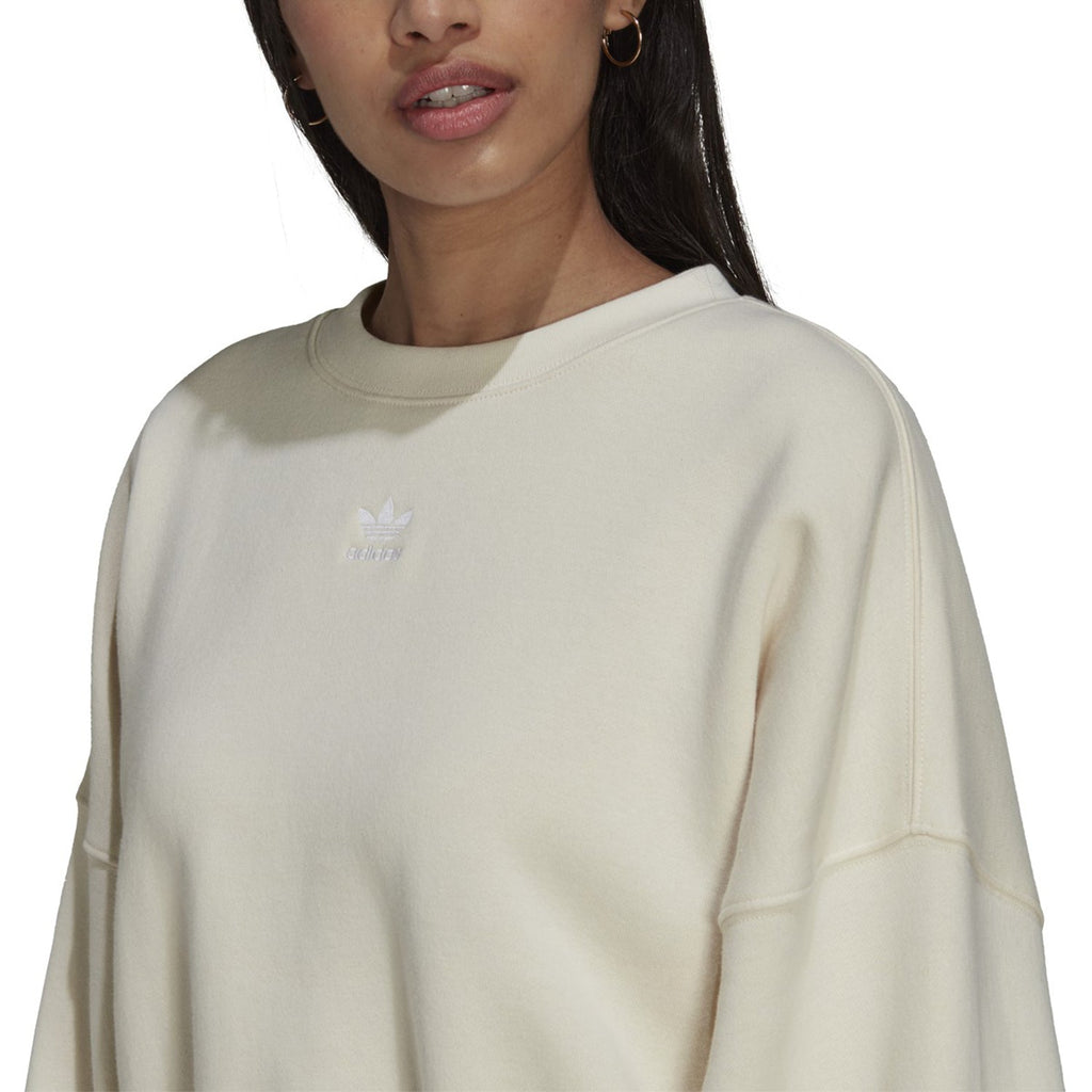 Adidas Adicolor Essentials Women\'s Fleece Sweatshirt Wonder White – Sports  Plaza NY