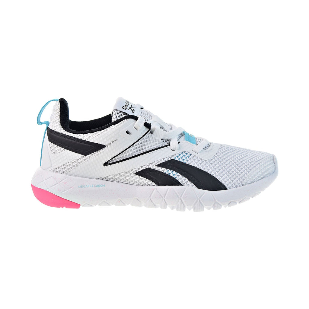 Reebok Mega Flexagon Track and Field Women's Training Shoes White-Neon Blue-Pink