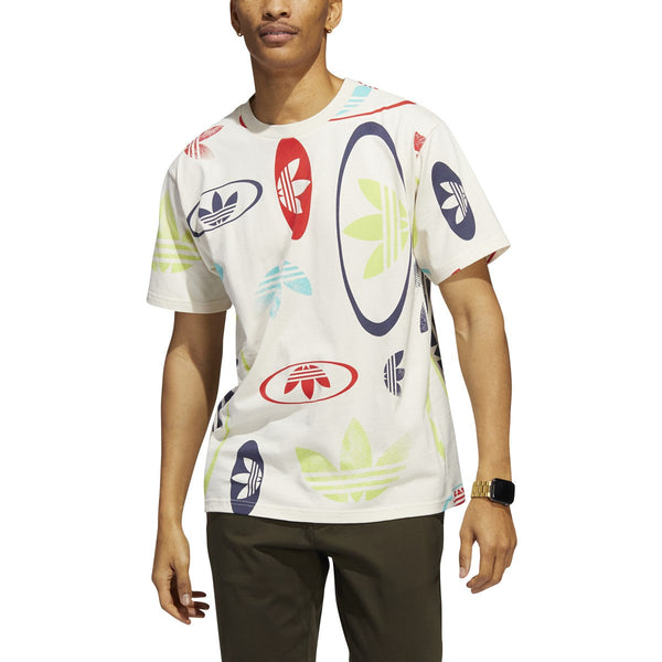 Adidas All-Over Print Men's Tee Wonder White-Multi Color