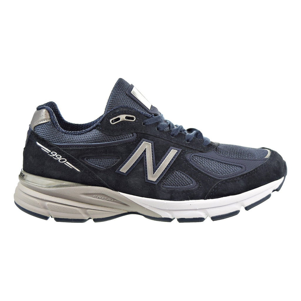 New Balance 990v4 Made in USA Men's Running Stability Shoes Navy/Silver