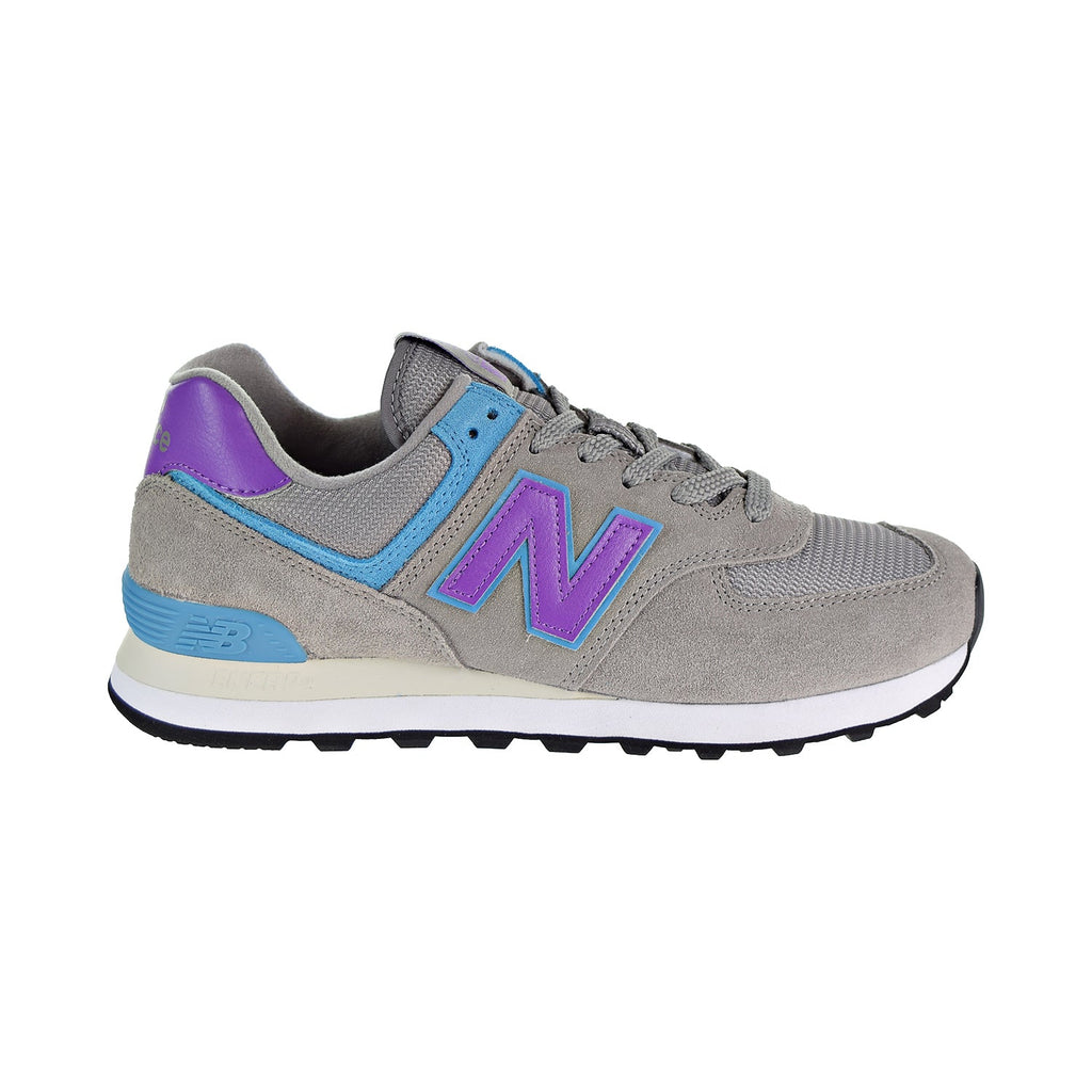 New Balance 574 Men's Shoes Grey/Purple/Teal ml574-sml (7.5 M US)