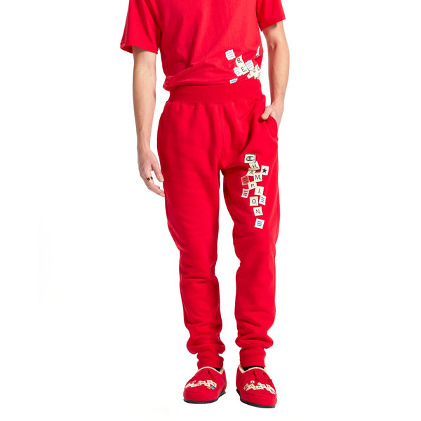 Champion Scrabble Reverse Weave Men's Jogger Pants Scarlet
