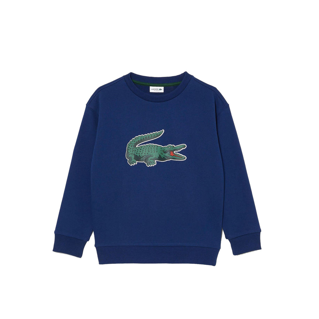 Lacoste Signature Print Jogger Kids' Sweatshirt Navy Blue