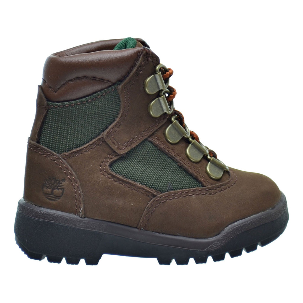 Timberland 6 inch F/L Toddler's Field Boots Brown Nubuck/Green