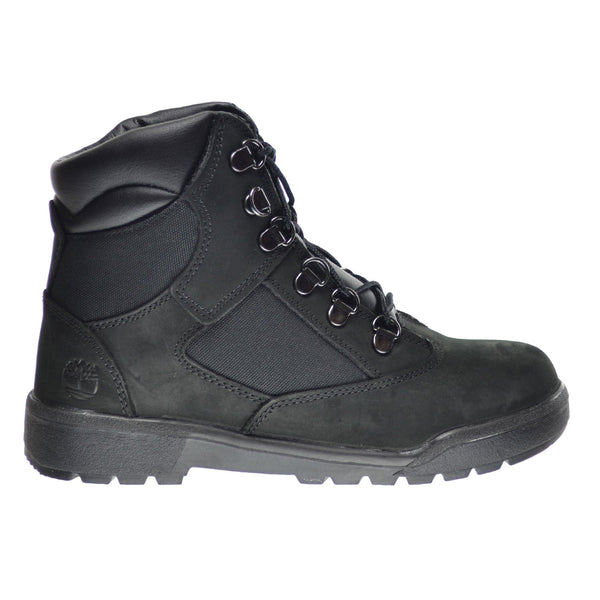 Timberland 6 Inch Big Kid's Field Boots Black Nubuck