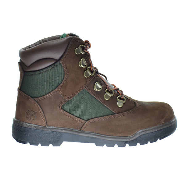 Timberland 6 Inch Big Kid's Field Boots Brown Nubuck/Green