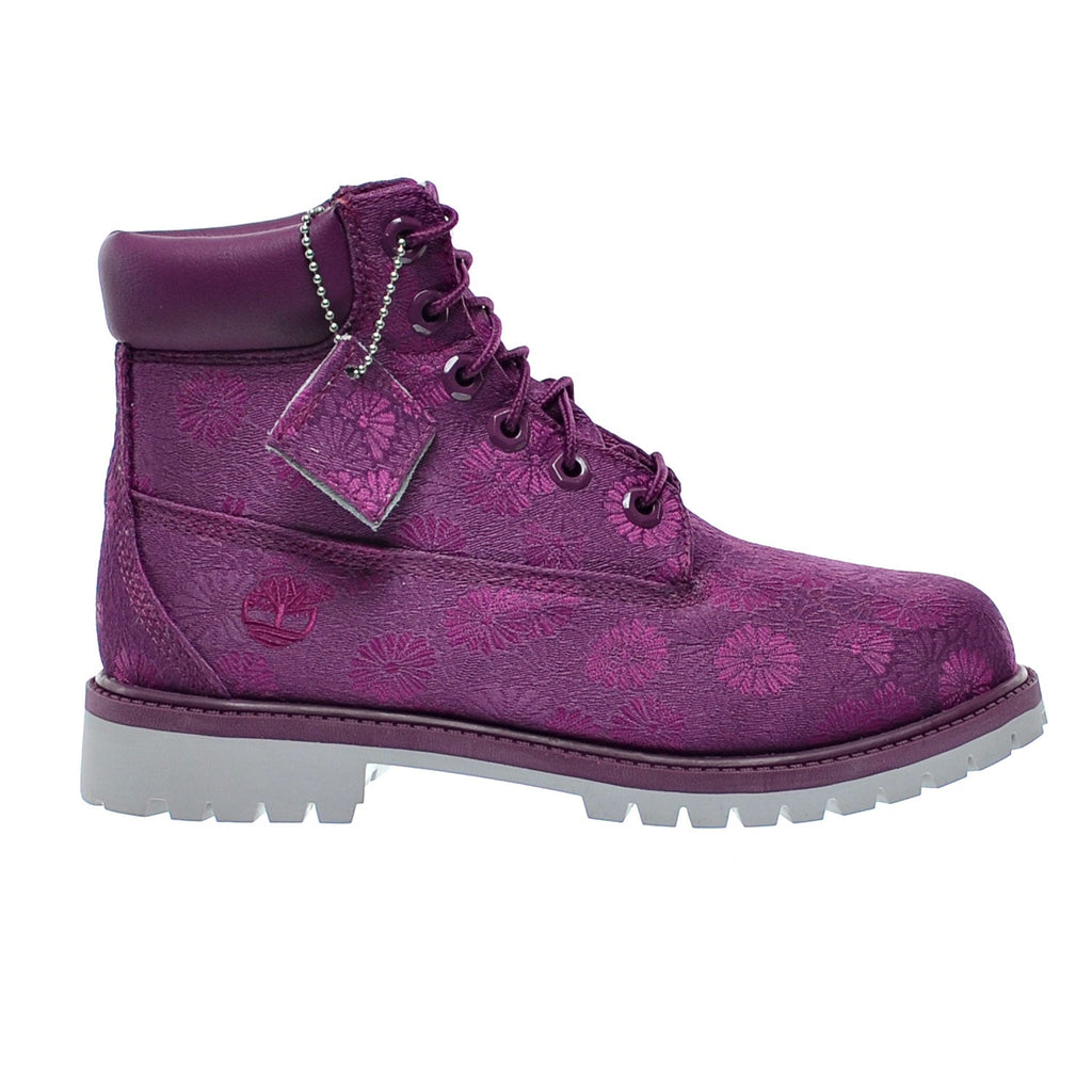Timberland 6 Inch Classic Big Kids Boots Magenta Floral