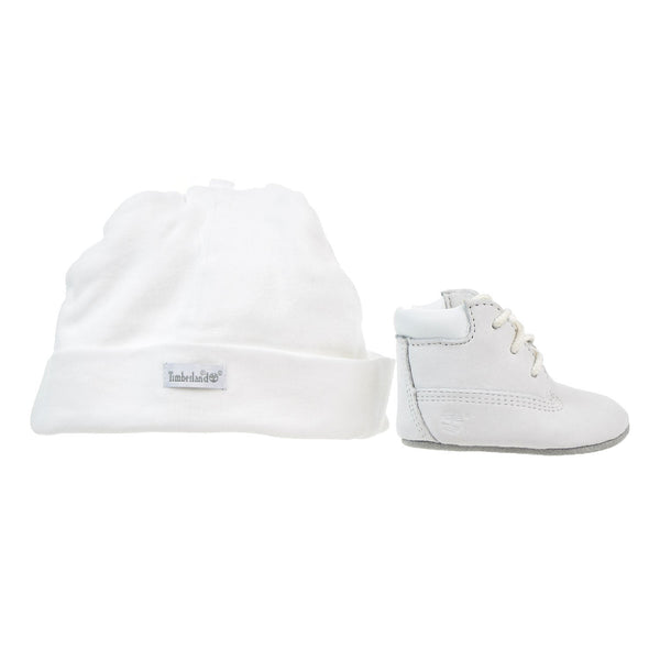 Timberland Infant/Crib's Booties with Hat White