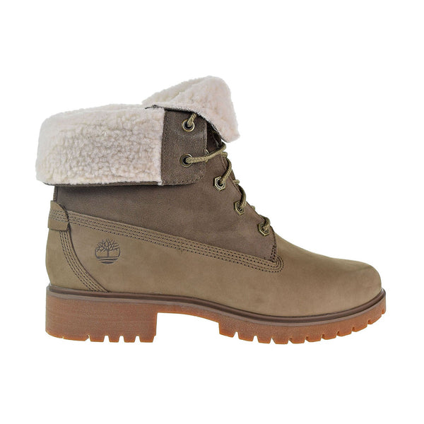 Timberland Jayne Fleece Fold Down Women's Boots Light Brown Nubuck