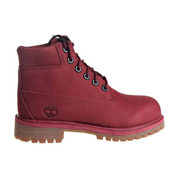 Timberland Premium 6" Waterproof Boot Little Kid's Shoes Burgundy