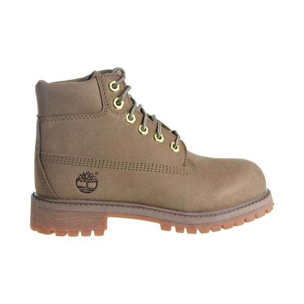 Timberland Premium 6" Waterproof Boot Little Kid's Shoes Dark Beige