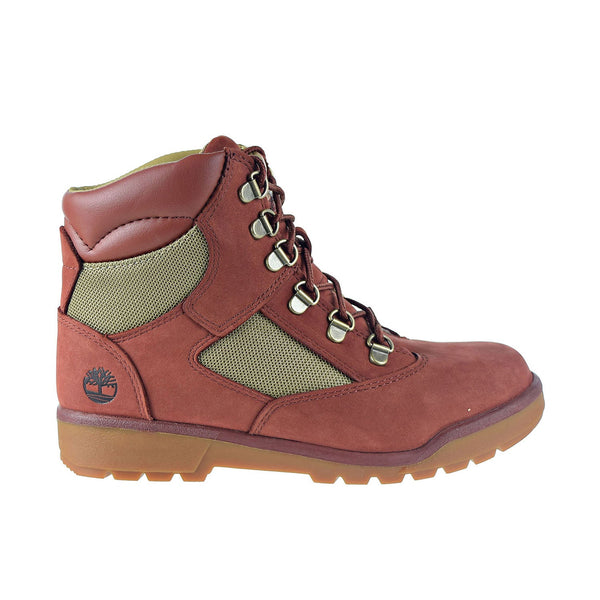 Timberland Big Kids' 6-Inch Field Boots Shoes Rust Nubuck
